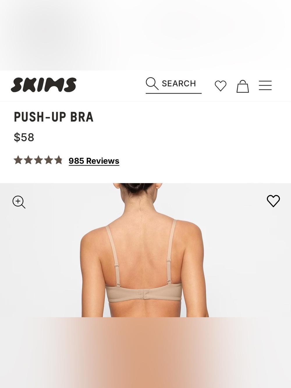SKIMS Fits Everybody Push-Up Demi Bra — Clay - Picture 2 of 5